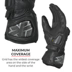 Color_Common ViaTerra grid – full gauntlet motorcycle riding gloves have maximum coverage