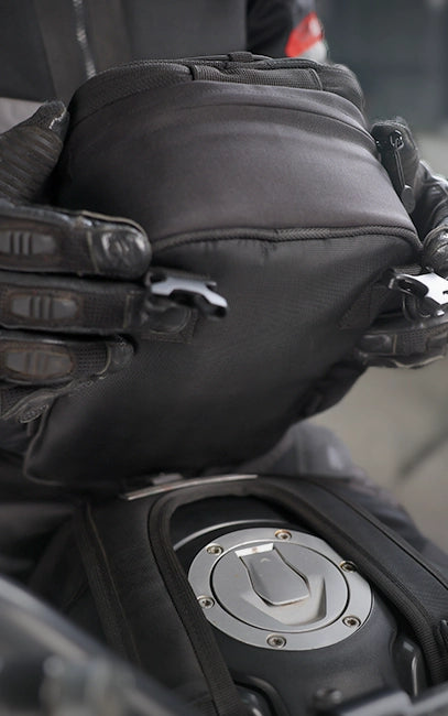 HT Polyester Base Close-up of gloved hands on a motorcycle throttle