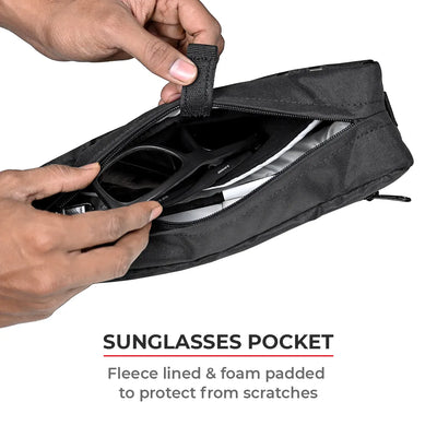 ViaTerra handlebar trailpack have sunglasses pocket