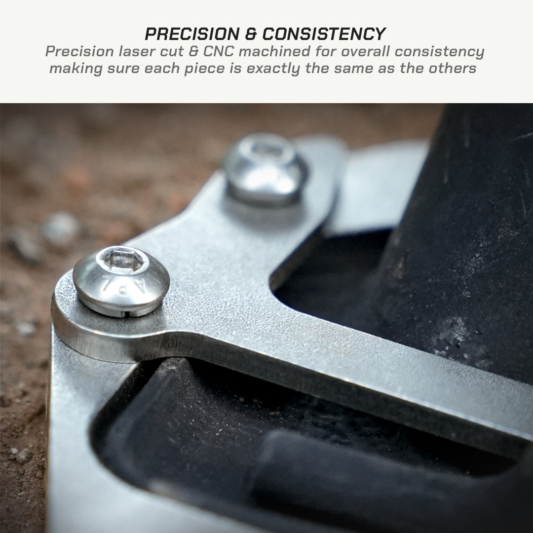 color_common Metal tool with screws, emphasizing precision and consistency.