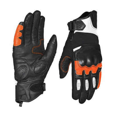 ViaTerra holeshot – short motorcycle riding gloves for men (orange)