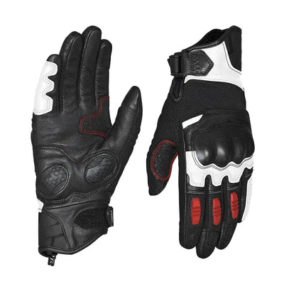 ViaTerra holeshot – short motorcycle riding gloves for men (red)