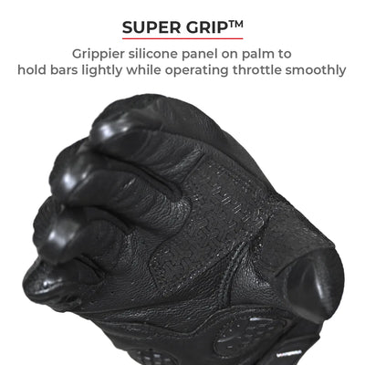 ViaTerra holeshot – short motorcycle riding gloves for men that have super grip