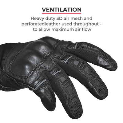 ViaTerra holeshot – short motorcycle riding gloves for men that have ventilation