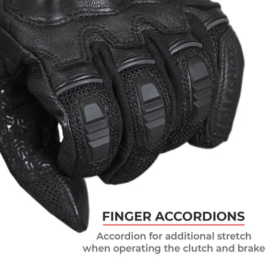 ViaTerra holeshot – short motorcycle riding gloves for men that have finger accordions