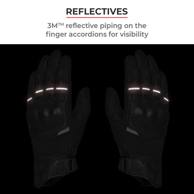 ViaTerra holeshot – short motorcycle riding gloves for men that have reflectives