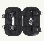 Holster - 1 No. Black knee pad with straps on a white background