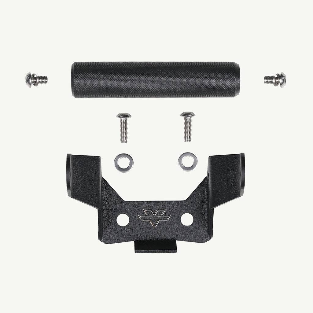 KTM Adventure 250 GEN 2 Mobile Mount Black metal bracket with screws on a white background