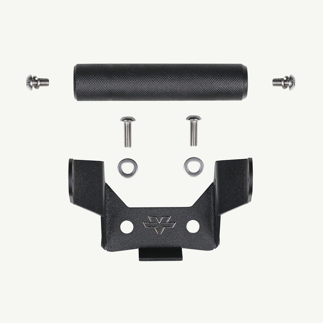 KTM Adventure 250 GEN 2 Mobile Mount Black metal bracket with screws on a white background