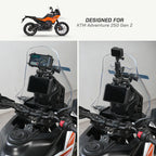 KTM Adventure 250 GEN 2 Mobile Mount Motorcycle with mounted camera and screen setup, designed for KTM Adventure 250 Gen 2.