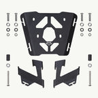 KTM Adventure 250 Gen 2 Black metal mounting bracket kit with screws and washers on a white background