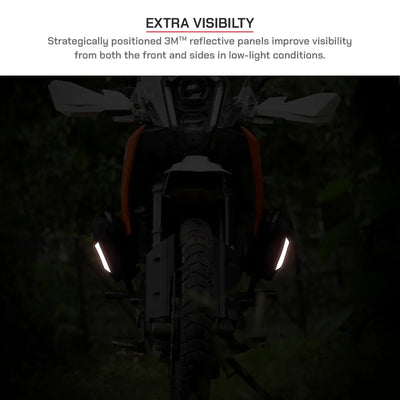 Motorcycle With Reflective Panels