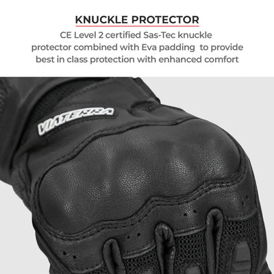 ViaTerra kruger – motorcycle touring riding gloves have knuckle protection 