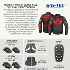 color_common Kruger pro Touring Jacket SAS-TEC body armor system with protective components and jacket on a white background