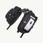 LFA Enduro Saddle Bag Two black motorcycle saddlebags on a white background
