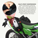 LFA Enduro Saddle Bag Motorcycle with a multi-point compression bag system on a white background
