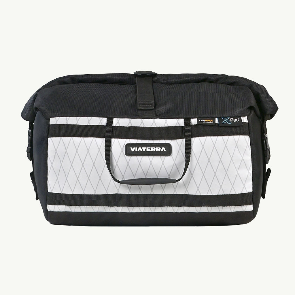 ViaTerra LFA - Tailbag Black and white bag with 'Viaterra' branding on a white background
