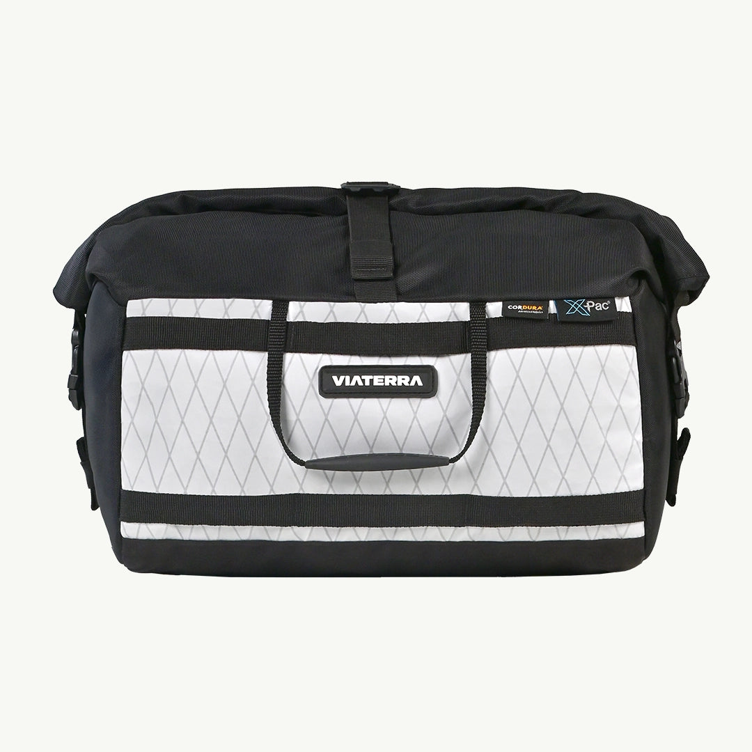 ViaTerra LFA - Tailbag Black and white bag with 'Viaterra' branding on a white background