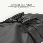 ViaTerra LFA - Tailbag Black motorcycle luggage with integrated grab handles on a white background