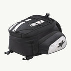 LFA - Tank Bag - XC Black motorcycle tank bag with a white logo on a white background