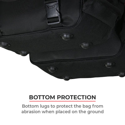 ViaTerra LEH saddlebags bottom lugs to protect the bag