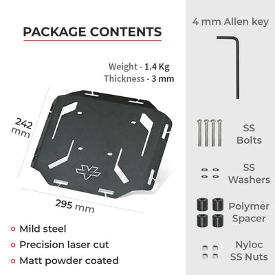VIATERRA QUICK MOUNT REAR RACK - PACKAGE CONTENTS