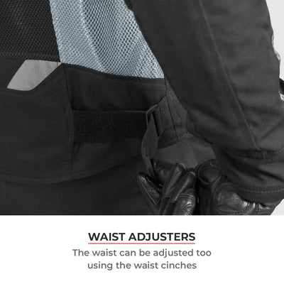 ViaTerra miller – street mesh riding jacket with liners have waist adjusters