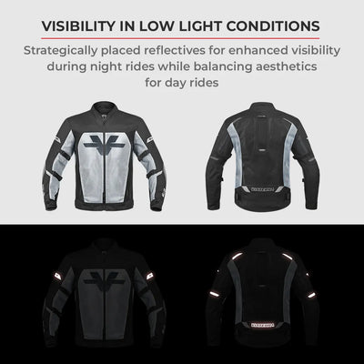 ViaTerra miller – street mesh riding jacket with liners have reflective