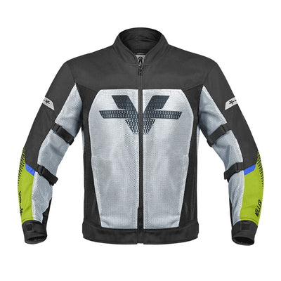 ViaTerra miller – street mesh riding jacket with liners (front-green)