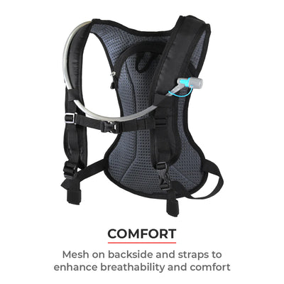 ViaTerra marine neo hydration pack with hydrapak 2l (blue) has mesh on backside
