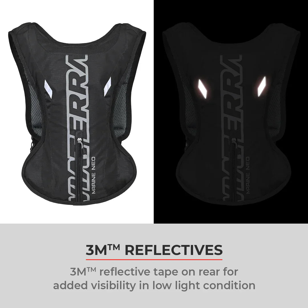 color_green ViaTerra marine neo hydration pack with hydrapak 2l (green) has 3M reflectives