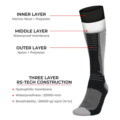 RANDY SUN – MERINO WOOL WATERPROOF KNEE HIGH SOCKS