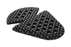 Black textured foot pad on a white background