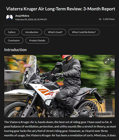 BikeWale Reviews ViaTerra Kruger Air: A Comfortable, Well-Equipped Touring Set