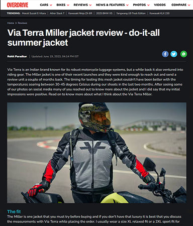 OverDrive Reviews ViaTerra Miller Jacket: A Practical All-Rounder for Indian Summers