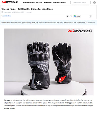 ViaTerra Kruger Touring Gauntlet Gloves Reviewed by ZigWheels