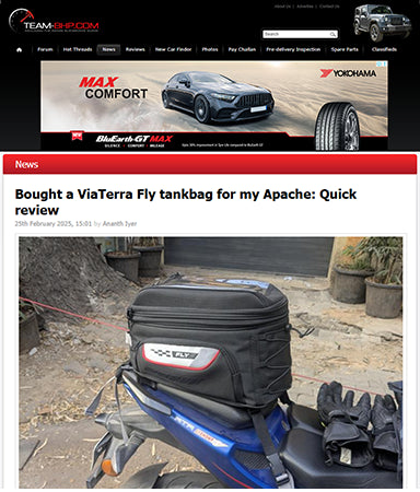 Team-BHP Reviews ViaTerra Fly Tankbag