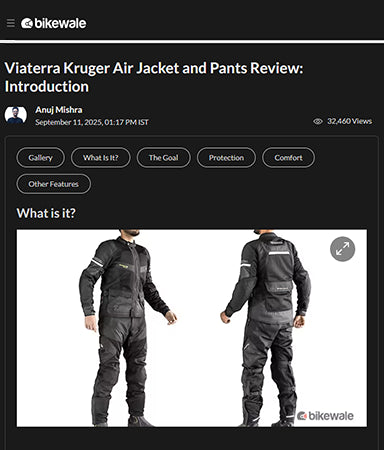 BikeWale Reviews ViaTerra Kruger Air Jacket & Pants