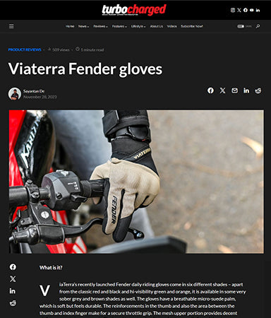 Turbocharged Reviews ViaTerra Fender Gloves