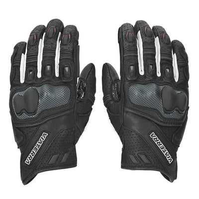ViaTerra shifter – short motorcycle leather riding gloves - black-1