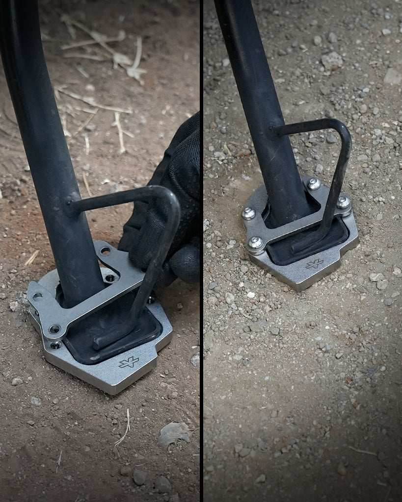 Specially designed to work on uneven surfaces Hero XPulse 210 SIDESTAND SHOE