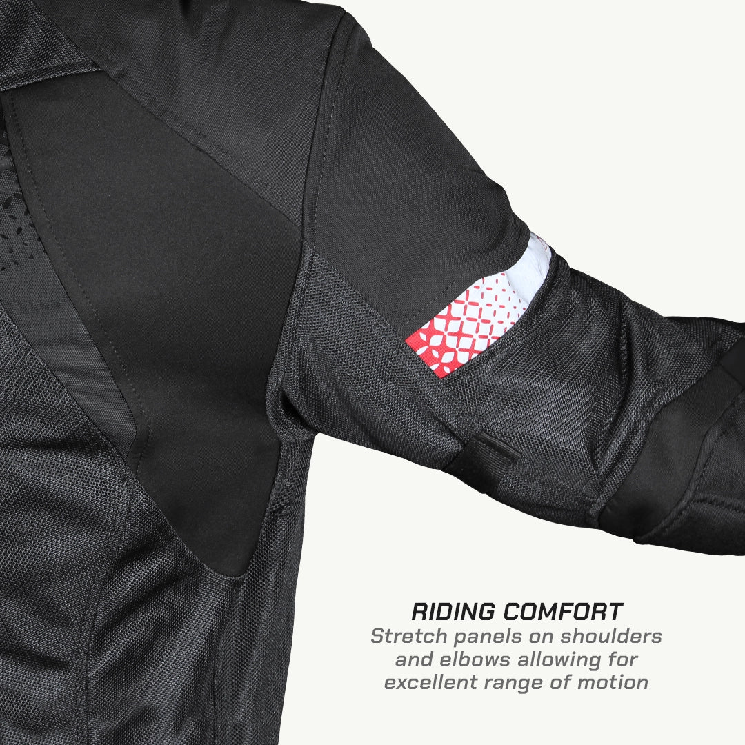 Premium Street Mesh Motorcycle Riding Jacket | ViaTerra Spencer ...