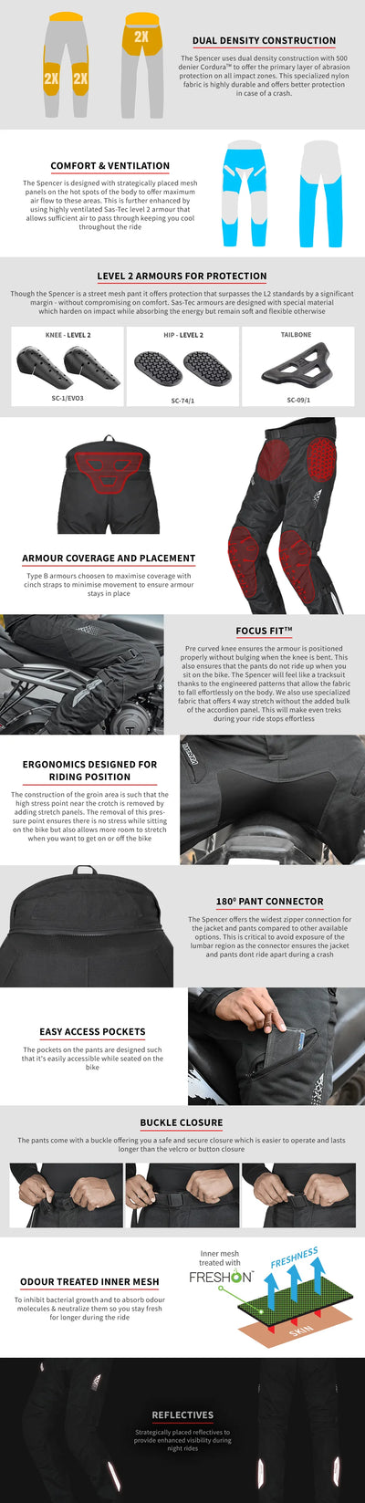 ViaTerra spencer – street mesh motorcycle riding pants have best features