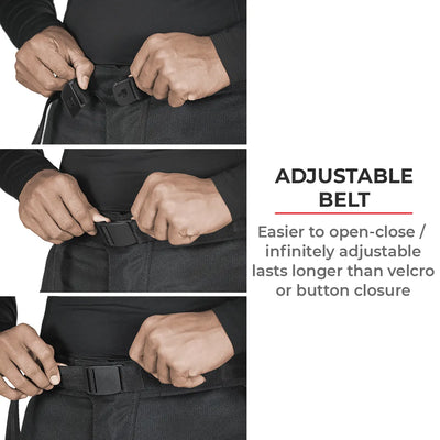 ViaTerra made to order - spencer – street mesh motorcycle riding pants have adjustable belt