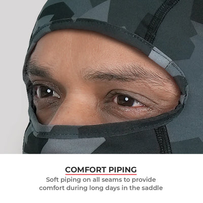 ViaTerra 2nd skin balaclava - motorcycle helmet liner has comfort piping