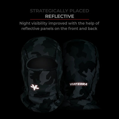 ViaTerra 2nd skin balaclava - motorcycle helmet liner with branded reflective