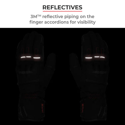 ViaTerra tundra – waterproof/ winter motorcycle riding gloves have reflectives