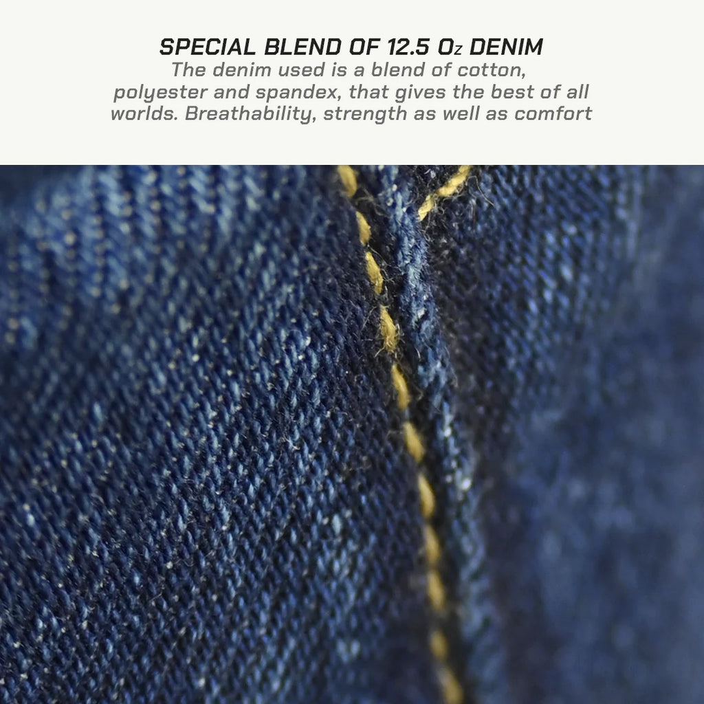 color_common ViaTerra austin – daily riding jeans for men have special blend of 12.5 Oz Denim