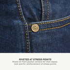 color_common ViaTerra austin – daily riding jeans for men is riveted at stress points
