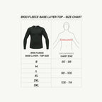 color_common B100 WINTER FLEECE BASE LAYER - Size Chart